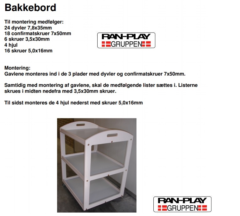 Rullebord/serverings-bord