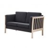 Sofa 2 personers "Dronning" i stof