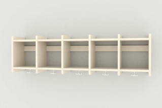 2504410 5 væg garderobe