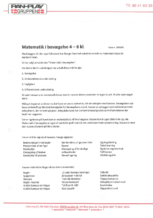 6901030 Data Leg med tal og bevægelse Box
