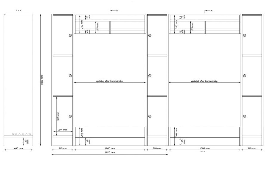 Personale garderobe 9rum
