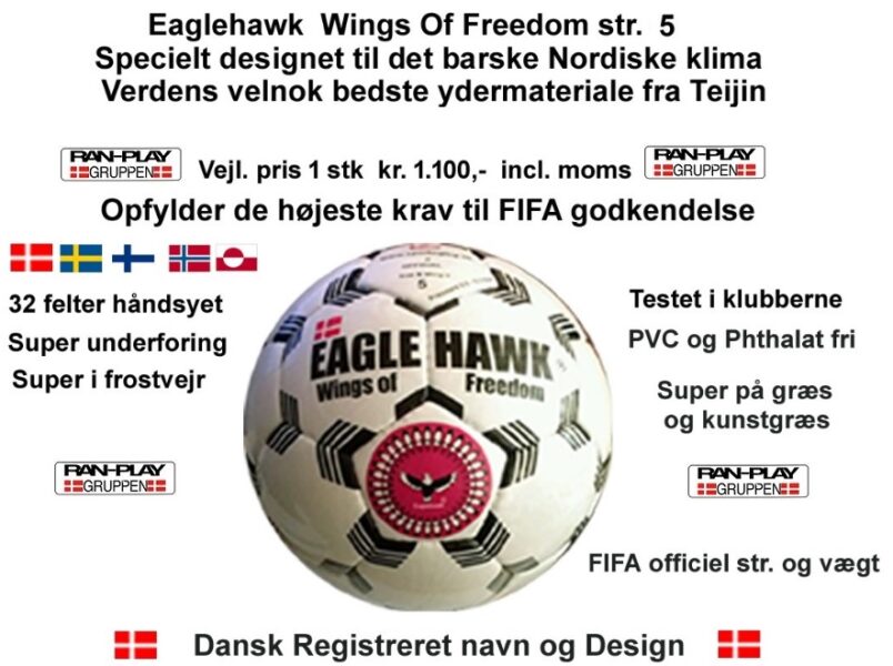 3000505 A Fodbold til alt slags vejr. Fifa godkendt og opfylder alle slags krav. rigtig god i frost vejr.