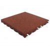 7950560 k Gummiflise på 50x50x4,5 centimeter. skridsikker. vejr og vindbestandig. rød. 6 kg. fald på 1,85 meter.