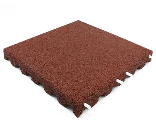 Faldunderlags gummiflise på 50x50x8 centimeter i farven rød.