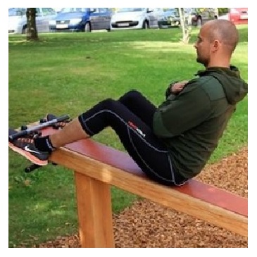 Ryg og mave træner til udendørs fitness, som træner mange forskellige ting.