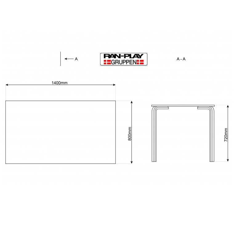 Bord linoleum 800 x 1400
