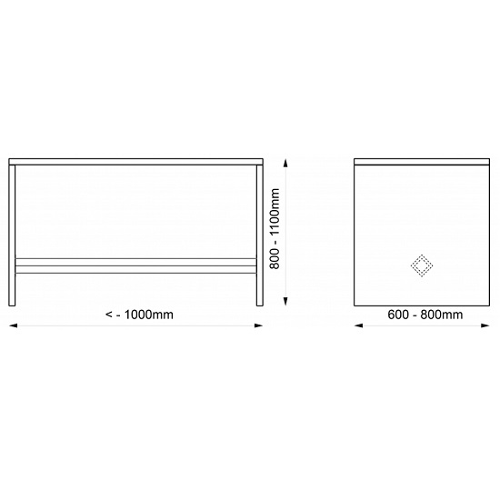 Gavlbord 100 cm