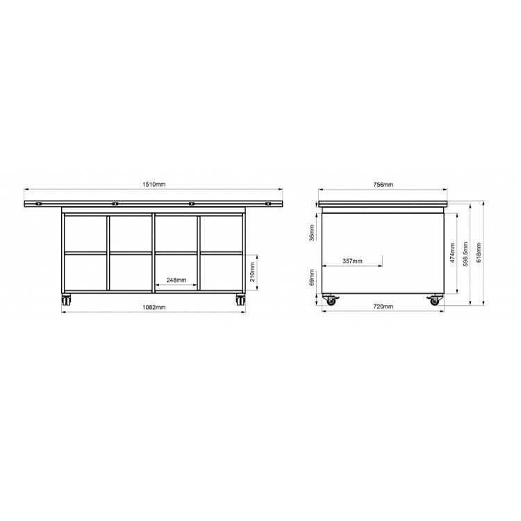 Multibord 1500 x 1500