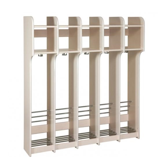 Skolegarderobe uden bænk