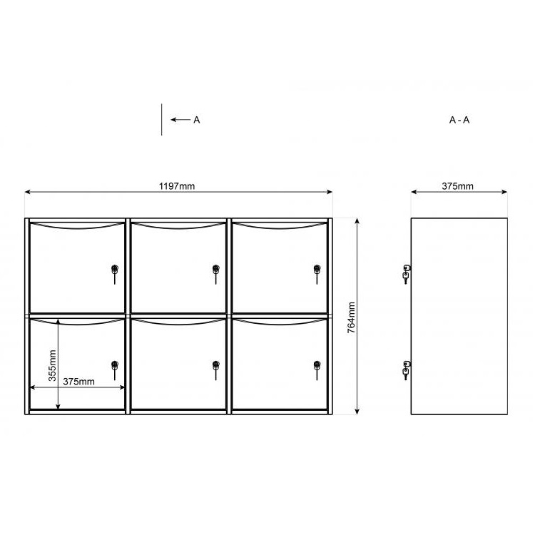 2502845 B1 Personaleskabe 6 rum