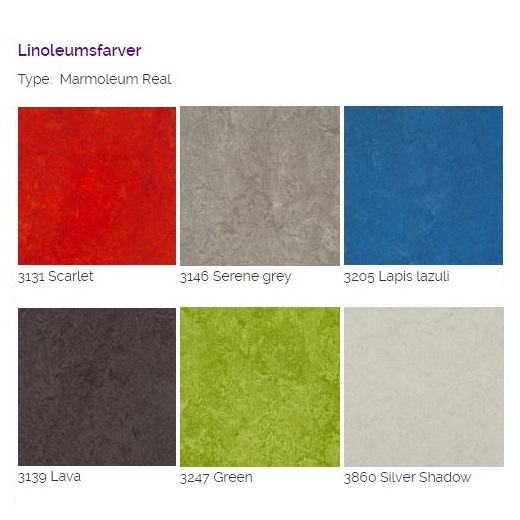 Linoliumsfarver 2021 - OW Bord Linoleum 600 x 1200 Halvrundt