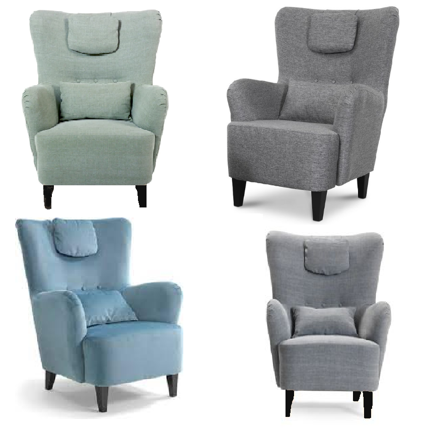 2350040 B Bedstefars Lænestol/Sofastol i stof LUX