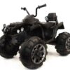 EL-ATV med affjedring på alle 4 hjul og gummihjul. De 2 kraftige motorer, trï¿½k pï¿½ begge baghjul og de store hjul, gør den yderst terrængående, så den nemt kan køre i græs, jord m.v.