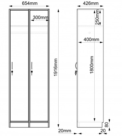 2503049 H Personaleskab 1 aflang rum
