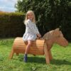 7950750b Træhest, udendørs træhest, legeplads hest,