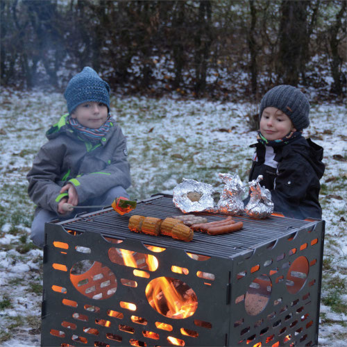 7300410c Bålplads af stål, havebålplads, åben grill, bålplads, grillplads